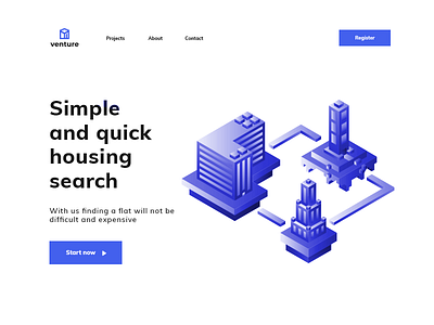 Venture flats searching design illustration ui ux vector web web deisgn