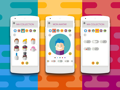 Train Me App - Avatar Editor android avatar design app icon ui uidesign vector