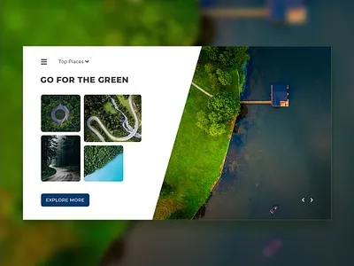 Go for the green interface landing page modern nature rebound site travel ui ui deisgn user experience user interface ux ux design web web deisgn website website concept