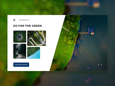 Go for the green interface landing page modern nature rebound site travel ui ui deisgn user experience user interface ux ux design web web deisgn website website concept