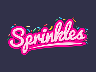#ThirtyLogos 21 - Sprinkles Ice Cream Shop brand branding caligraphy creamery design hand drawn hand lettering ice cream lettering logo shop sprinkle thirty day logo challenge thirty logos typogaphy