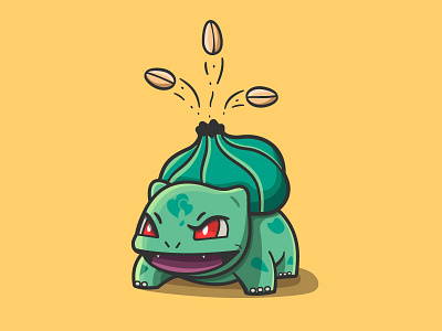 May's Bulbasaur | Worry Seed bulbasaur caseyillustrates flat illustration inktober inktober 2018 orlando pokemon seed vector vine whip worry seed