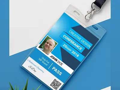 Conference Id Card Concept adobe illustrator adobe photoshop conference card conference id card concept creative design design id card identity card print design typography vector