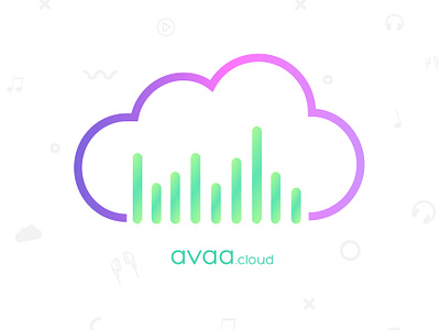 avaa Cloud avaa cloud cloud logo illustrator iran logo music vector