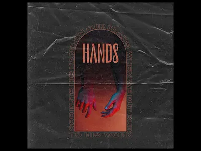 HANDS church design quote texture type typography
