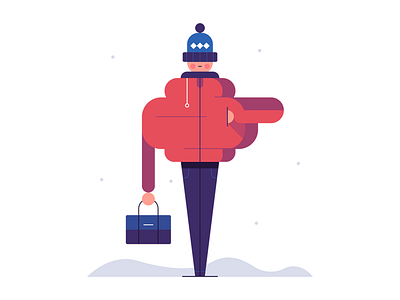 Polar Vortex character design chilly cold frosty illustration january polar vortex puffy coat snow winter