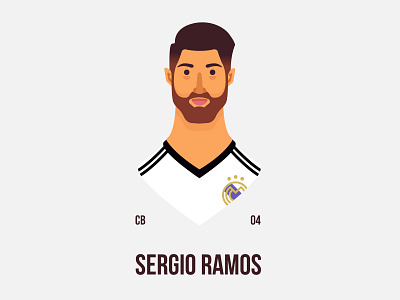 Sergio Ramos daily 100 challenge designdaily flat designs graphic design illustration illustration challenge real madrid sergio ramos