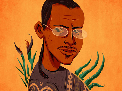 Bau cabo verde illustration music portrait portrait art