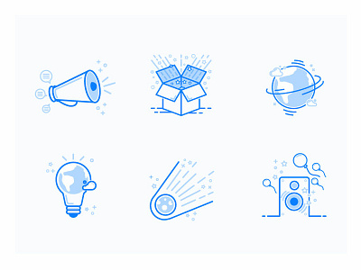 Outline Icons for carees page careers page icon icon a day illustrator vector