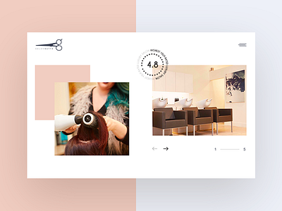 Salon Gatto - image galery clean creative digital gallery hair hair cut hair salon image mockup ui ux web website