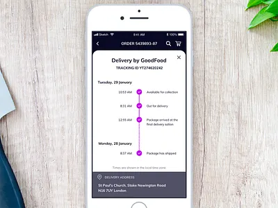 Daily UI 079 - Itinerary 079 app daily 100 challenge daily challenge daily ui dailyui food app ios itinerary mobile mobile app sketch ui ui challenge ui interface