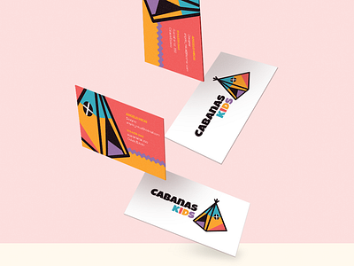 Cabanas Kids - Business Card busines card busness card design corporate corporate branding corporate identity design design illustraion logotipe logotipo tent illustration visual indentity