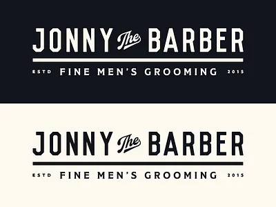Jonny the Barber I barber barbershop branding buffalo ny logo stronghold studio