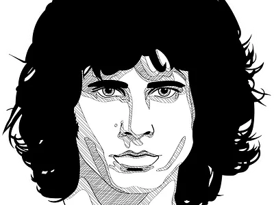Jim Morrison doors illustration jim henson vector