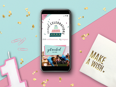 Sweet Celebrations Non-Profit app design art direction branding graphic design illustration
