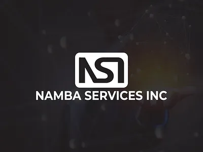 Namba Services INC (Security Company Logo) digital logo free logo free logo mock up logo template minimal logo namba logo nsi logo print ready logo rounded rectangle logo security logo typeface logo white logo