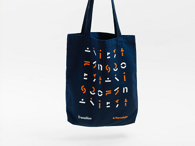 Transition Tote branding geometric identity orange pattern percolate tote totebag transition