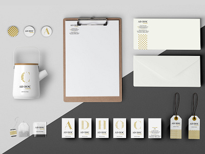 Ad Hoc Visual Identity branding food logo restaurant typography