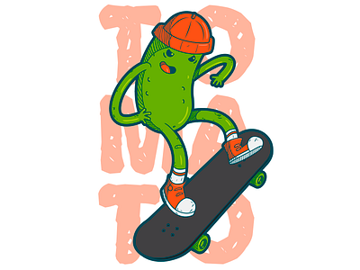 Tomato character for STATE OF SKATE cucumber skate skaterboarding tomato