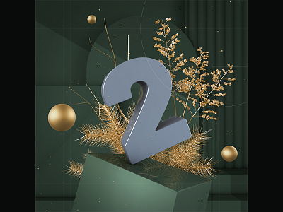 No. 2. 2018 3d c4d christmas countdown