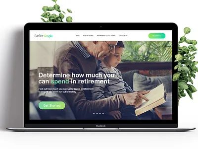 Retire simple branding icon ui ux web