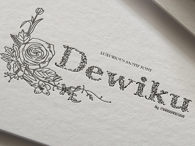 Dewiku Luxurious Motif Font creative market display elegant font font royal