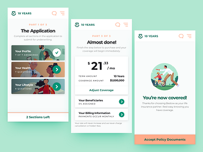 Enrollment Sneak Peek clean app form design green pink ui ux white