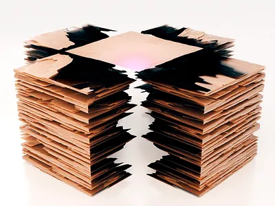 Material Studio 001 3d chocolate design flat modo wafers