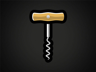 Cork Screw Illustration design graphic design illustration prelude.design