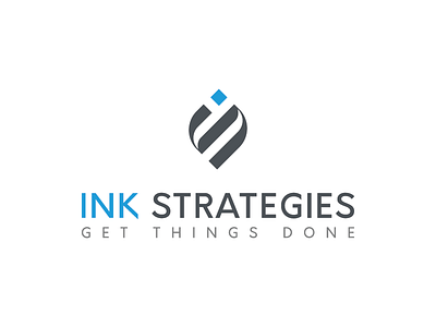 Ink Strategies black blue drop ink is logo luxurious strategies