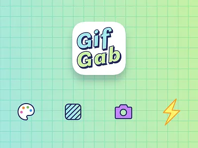 GifGab - Icon Design app design branding uiux