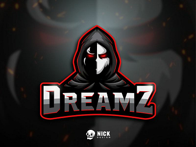 DreamZ Esport Logo branding character design cloak design esport logo esports fortnite gamers gaming gaming logo illustration logo magician mascot robe sport branding sport logo sports streamer twitch