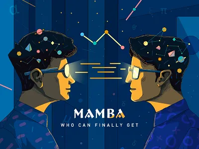 Mysterious Mamba design doodle illustrations