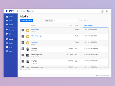 FLPPR - Media List admin bootstrap 4 datatables font awesome google fonts ux