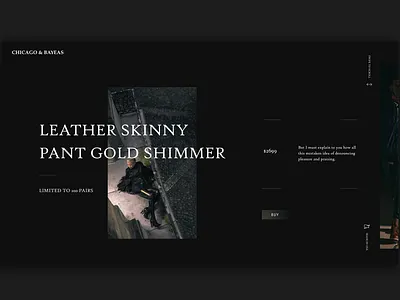 Chicago & Bayeas Horizontal Scroll Homepage adobe xd black black and white dark ecommerce fashion fashion blog homepage homepage design horizontal scroll interface minimal photography typography typography design ui ux web web design website