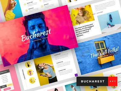 Bucharest - Creative PowerPoint Template agency art artist business company creative personal photography pop art portfolio powerpoint powerpoint design powerpoint template presentation projects studio