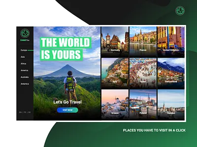 Around You - Visit Now 2019 around you clean creative dailyui design europe interface landing landing page places ravidelixan redesign travel travel agency trending ui ux visit website