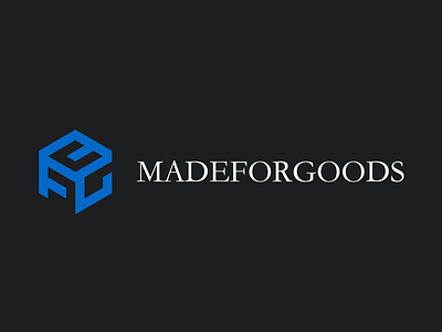 madeforgoods logo concept logo