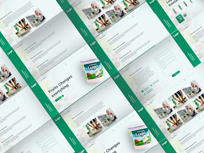 Luga website UI design azersud green luga milk minimalist product smetan ui ui ux web