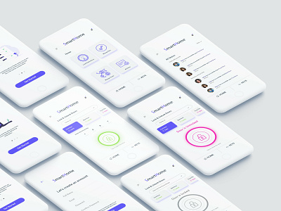 Smart Home Door lock and Unlock Concept app design clean design minimal mobile app mobile app design smart smart home ui ux ui design