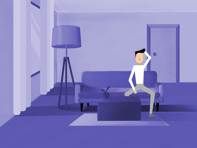 Sitting in the living room couch illustration livingroom