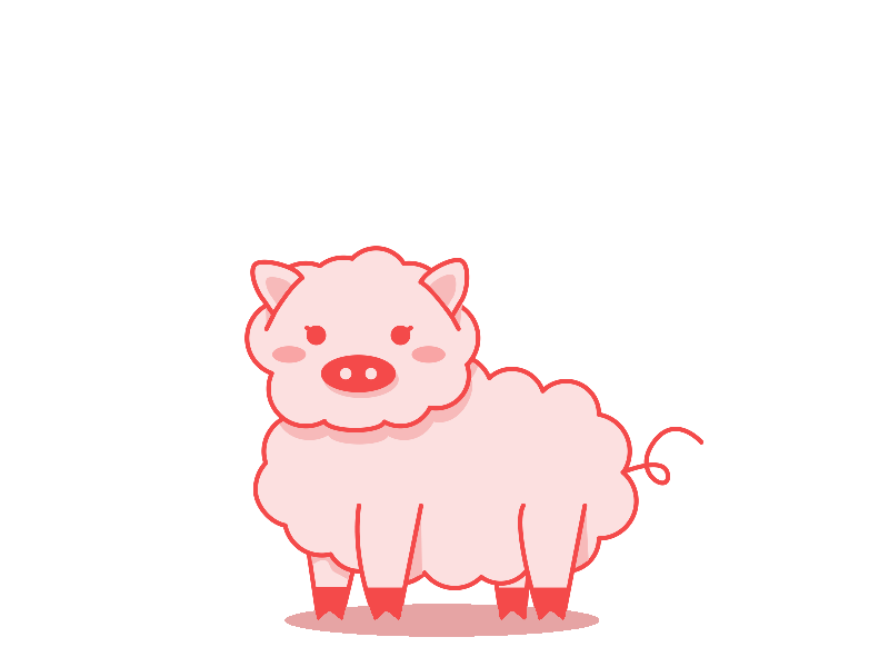 Mangalitza animation design illustration