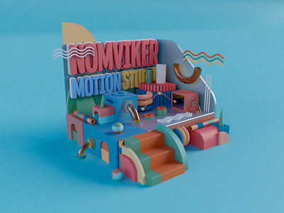 Nvkr. 3dmodeling artdirection blender 3d blender3d branding cinema 4d design isometric logo low poly voxel voxelart