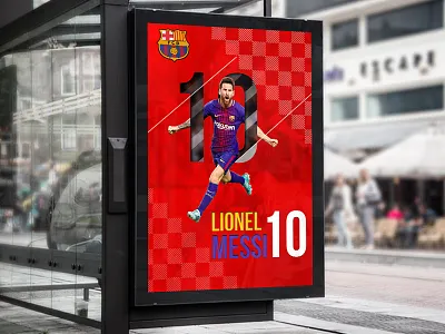 Lionel Messi Poster Design Concept adobe photoshop billboard design creative design logo poster design