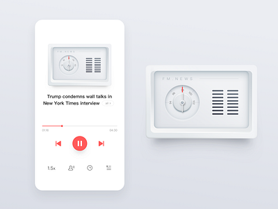 Radio illustration app design illustration ui ux