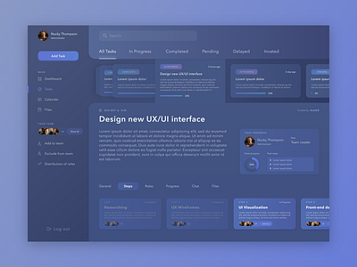 Task Management UI app management progress task ux ui design uxd web