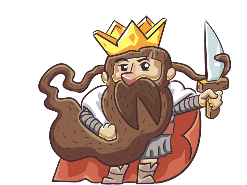 King Matjaž 2d animation 2d art character design heroes of slovenia junaki slovenije mobile game design monika klobcar quiz game vector art