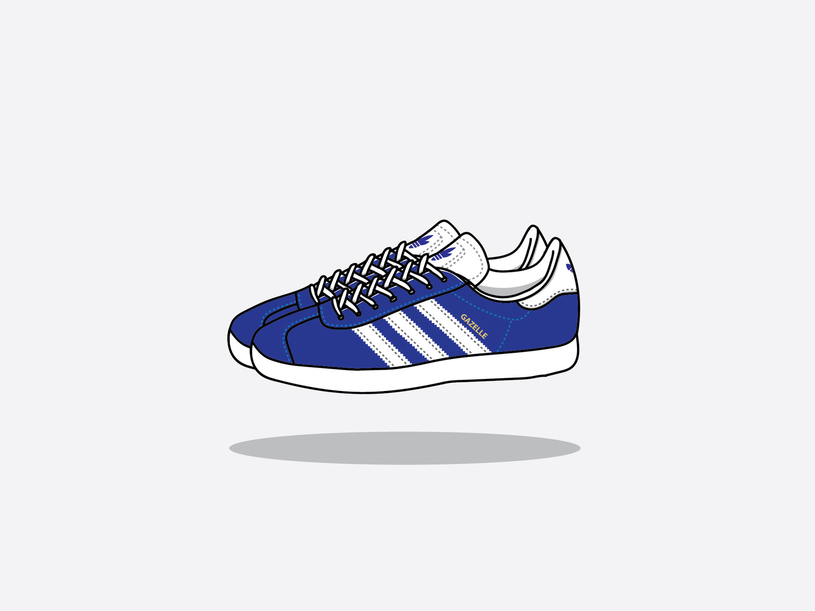 adidas gazelle drawing