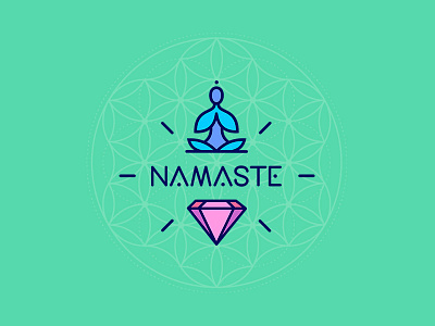Namaste friends lifestyle logo logotype meditation namaste practices yoga नमस्ते