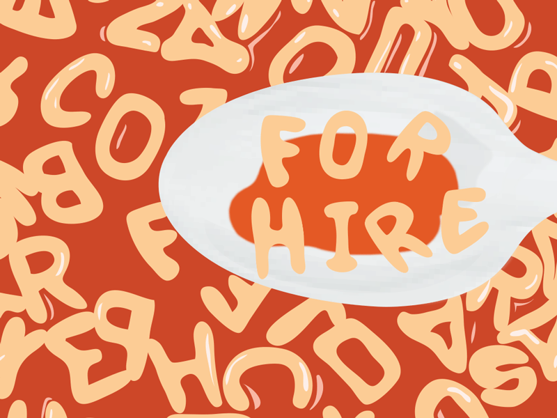 On the hunt for work in Paris! alphabet animation graphic design hireme illustration job hunt job search paris soup